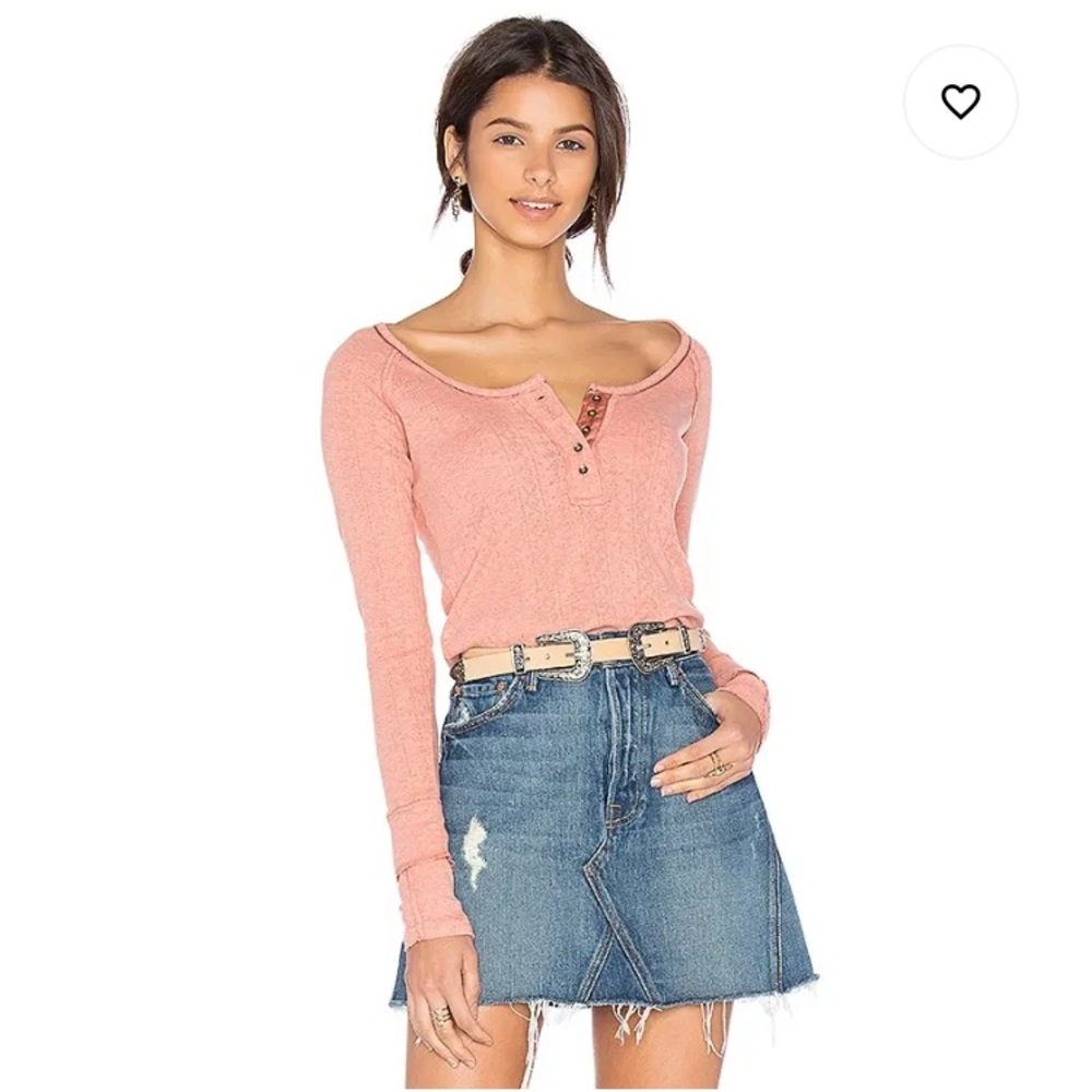 Free People Sugar and Spice Henley Size Small H6